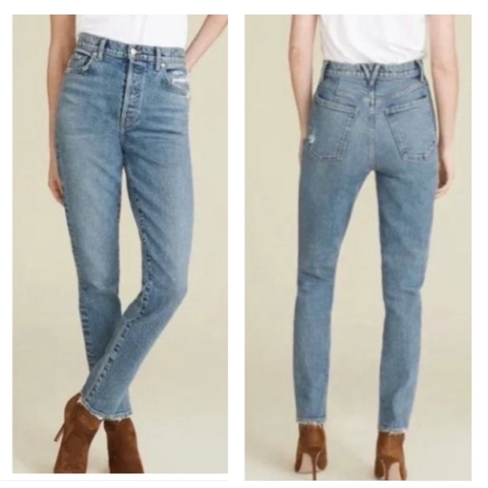 Veronica Beard Ryleigh Nile High Rise Slim Straight Jean